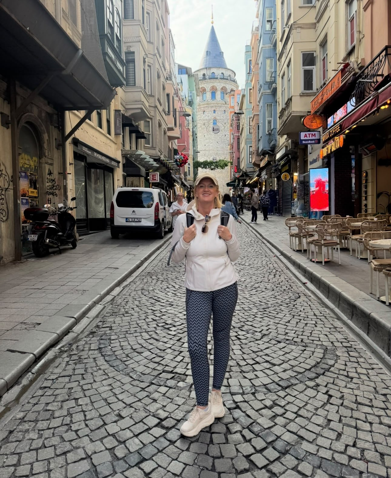 Jayne Crowley walking through Istanbul